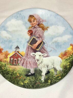 John McClelland Mother Goose Series Reco Plate “Mary Had a Little Lamb” Vintage